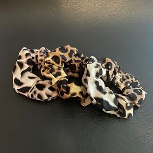 nOir Jewelry Ombre Leopard Scrunchies